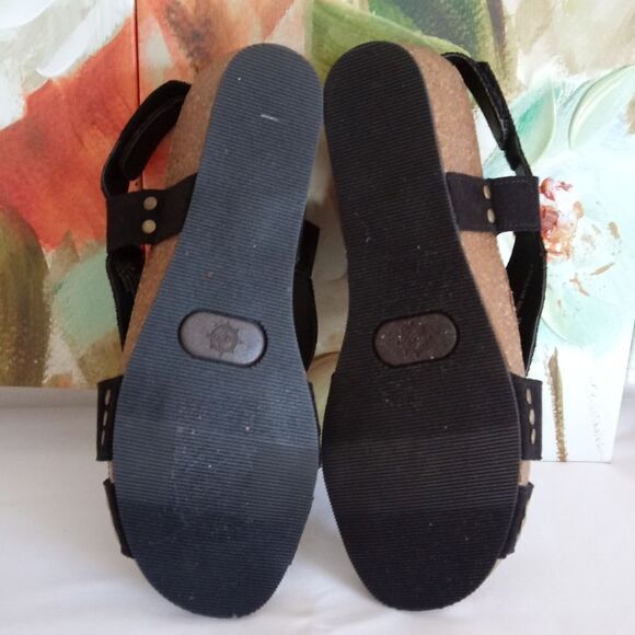 NEW Me Too Textile&Cork Low High Platform Sandals - Picture 2 of 8